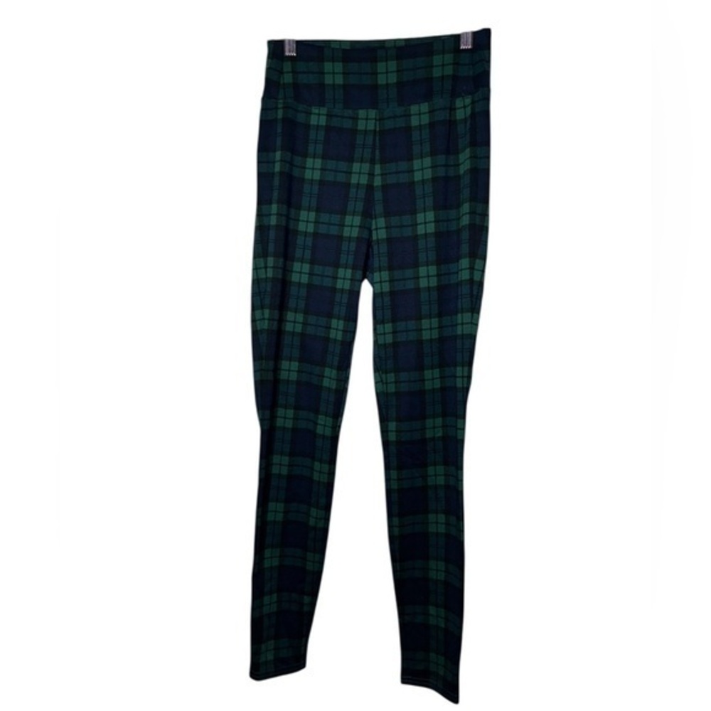 GAP Black Watch Plaid Leggings Pants -Green & Black